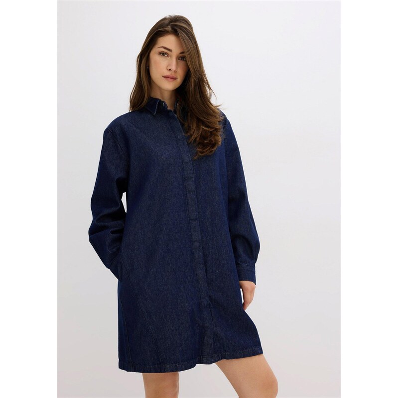 bonprix Džínsové šaty, farba modrá 65432076