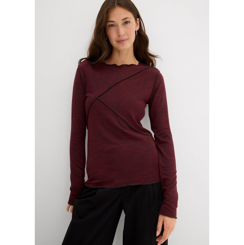 bonprix Tričko s dlhým rukávom, z jemného viskózového mixu, farba 65432240