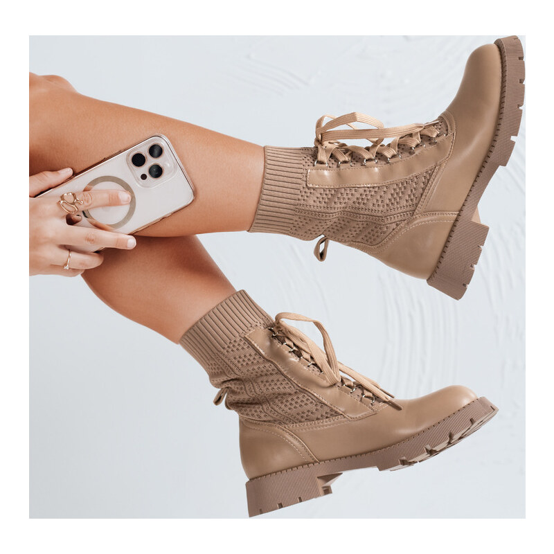 BASIC Béžové dámske workery HOLLYHOCK ZY0372 46581755