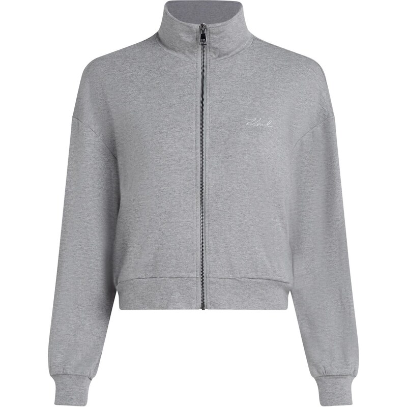 Karl Lagerfeld Tepláková bunda sivá melírovaná 65436423