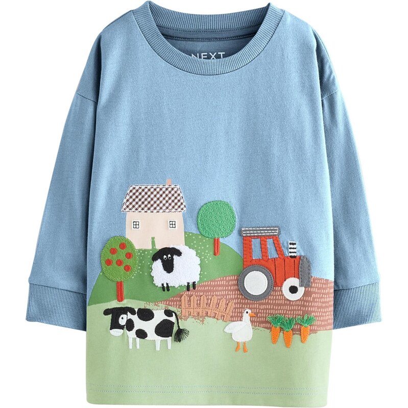 Next Tričko svetlomodrá / zelená / čierna / biela 65887857