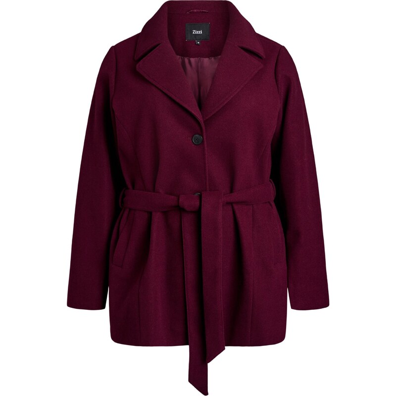 Zizzi Prechodný kabát Cacallie bordová 65661567