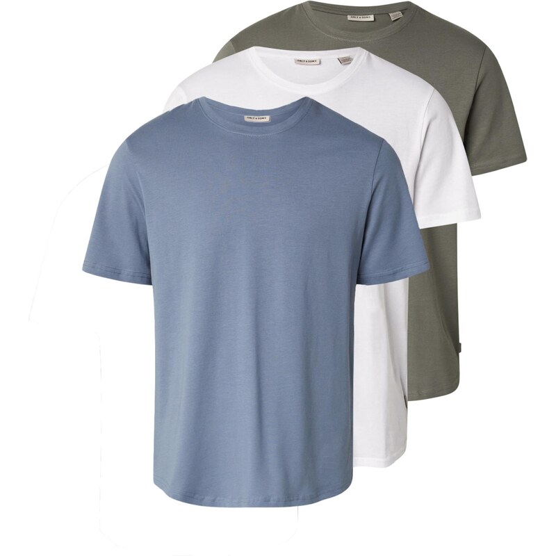 Only & Sons Tričko ONSMatt modrosivá / čadičová / biela 65436538