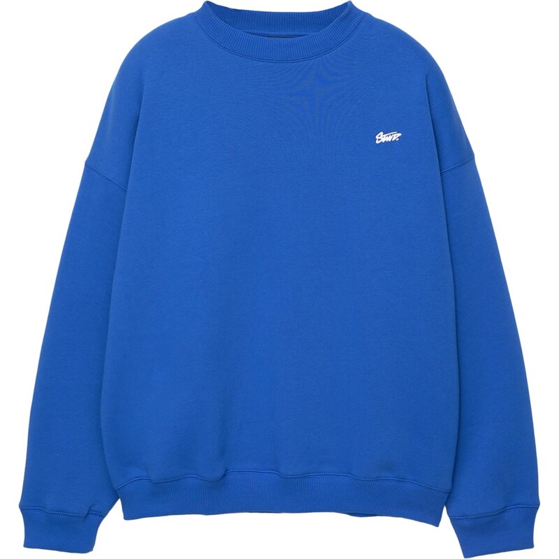 Pull&Bear Mikina STWD modrá / biela 65844116