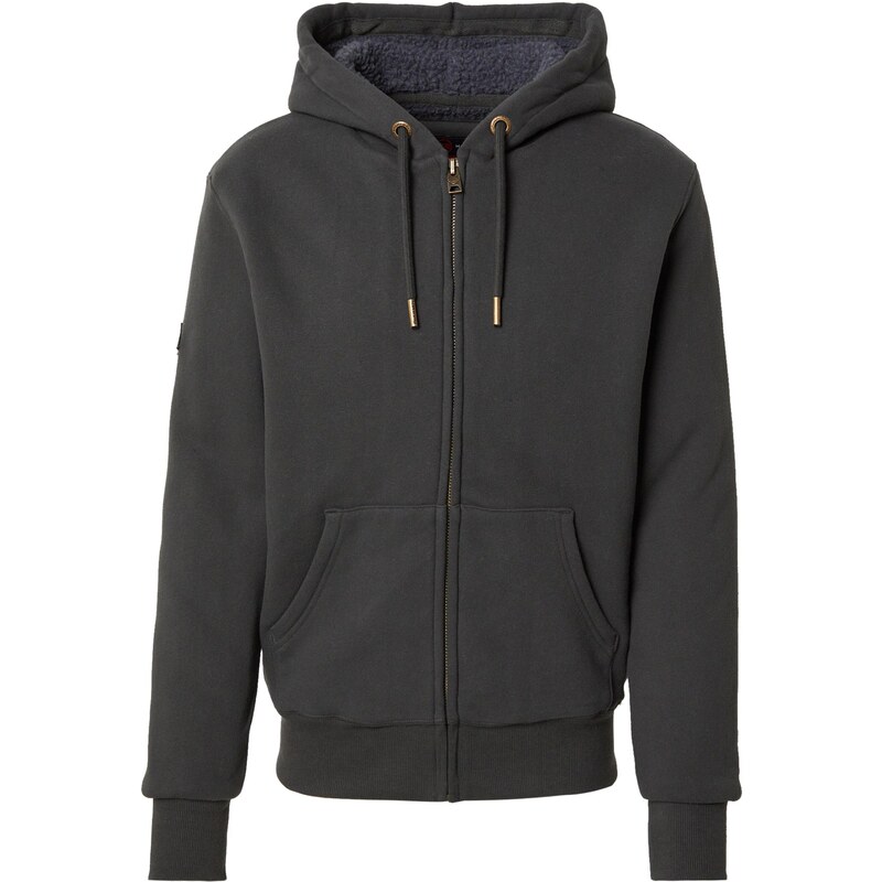 Superdry & Co Tepláková bunda Borg čierna 65582347
