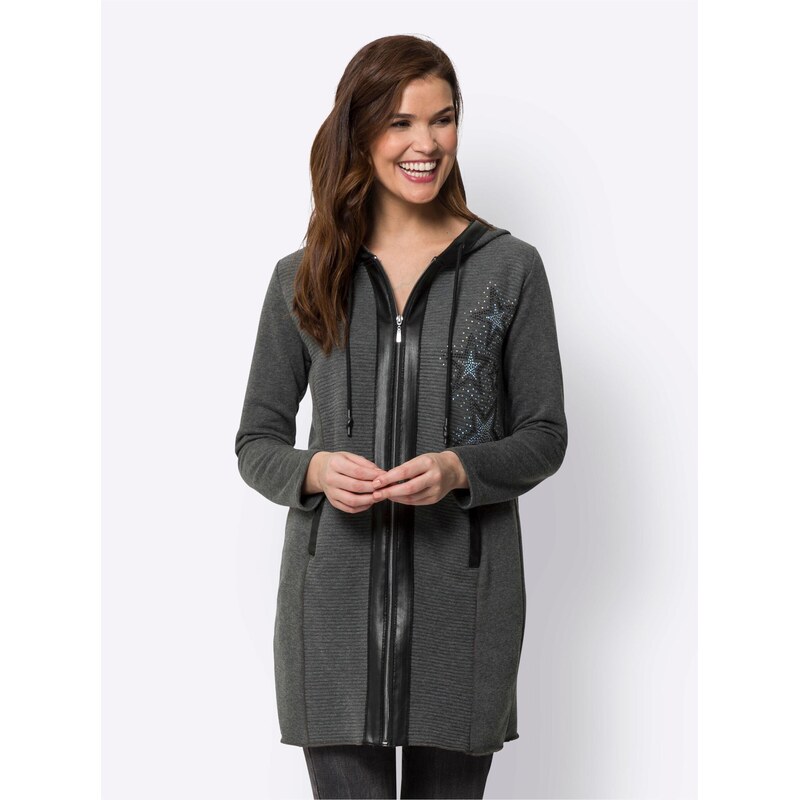 heine Tepláková bunda grafitová / čierna 65886545