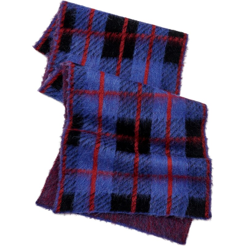 EDITED Šál Farha modrá / červená / čierna 66057211