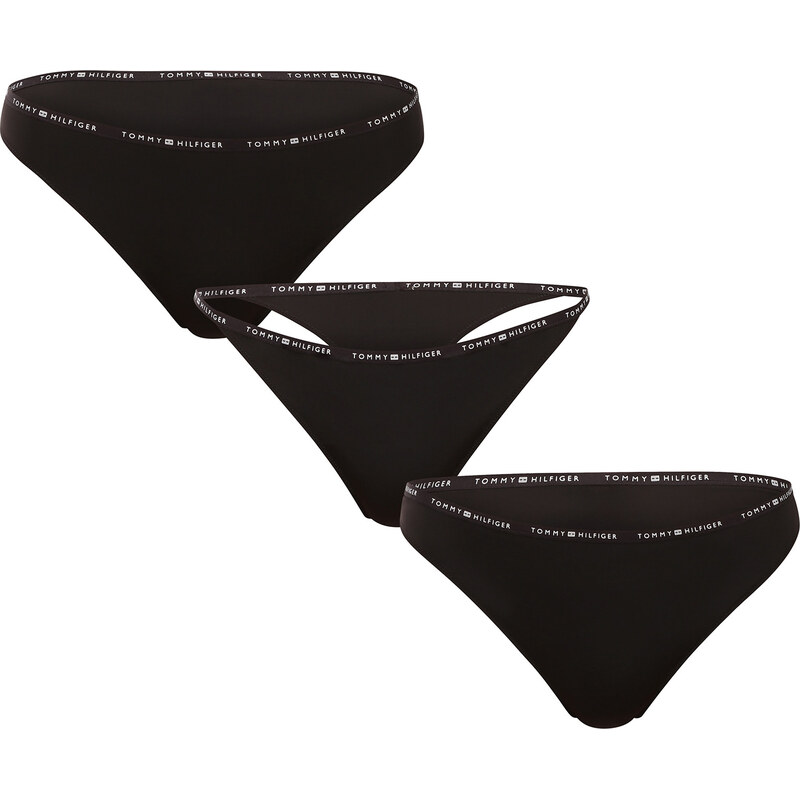 3PACK dámske nohavičky a tangá Tommy Hilfiger čierne (UW0UW05756 0V2) 63524604