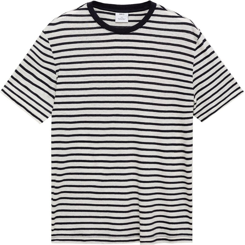 MANGO MAN Tričko LIMAR námornícka modrá / biela ako vlna 65664865