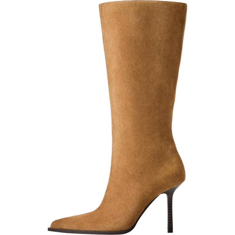 Bershka Čižmy svetlohnedá 65844011