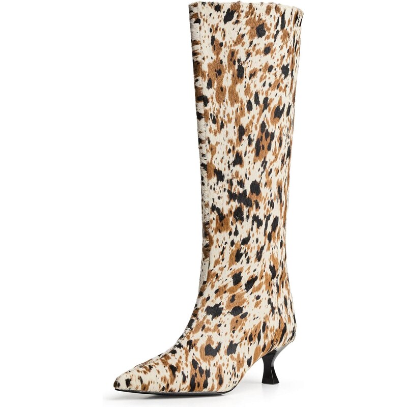 Bershka Čižmy svetlohnedá / čierna / biela 65844056