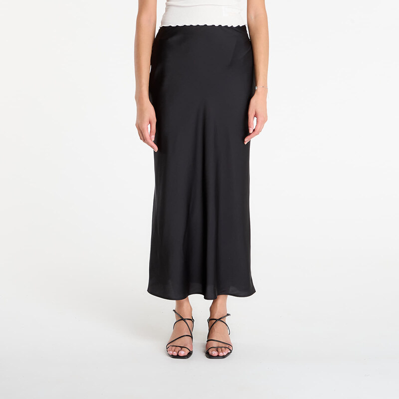 Sukňa GUESS Sibilla Long Satin Skirt Black S 65261992