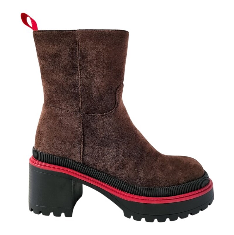 Členkové čižmy Gai Mattiolo Dark Brown Red 65439510