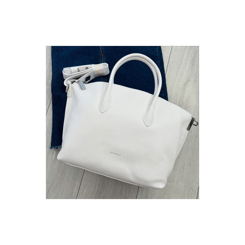 Coccinelle satchel biela 65439627