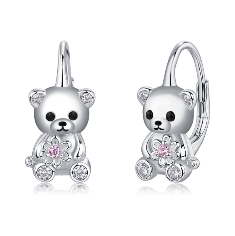 Olivie Stříbrné dětské náušnice MEDVÍDEK 9562 65558809