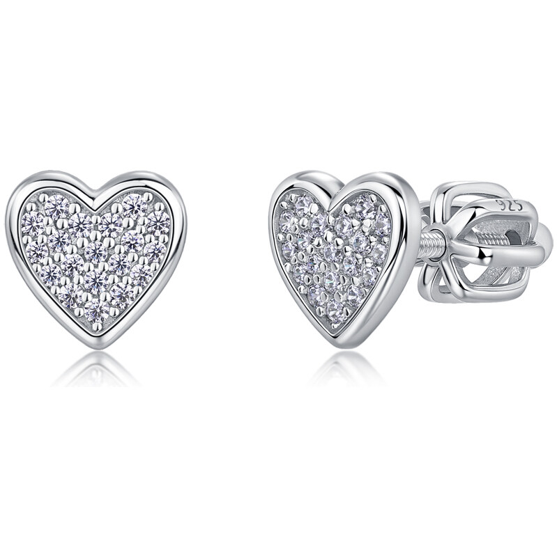 Olivie Strieborné náušnice SRDIEČKO 9565 65463357