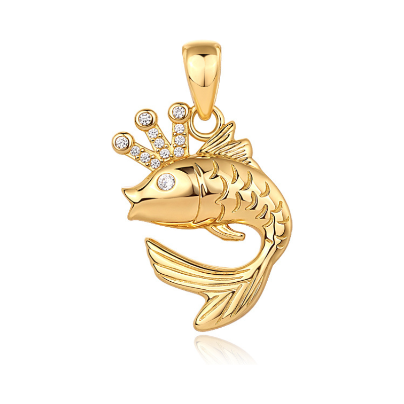 Olivie Strieborný prívesok ZLATÁ RYBKA 9573 65463363