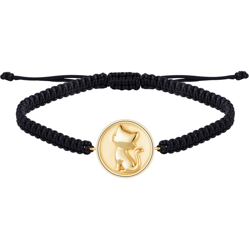 Olivie Šnúrkový náramok MAČKA GOLD 9687 65462969