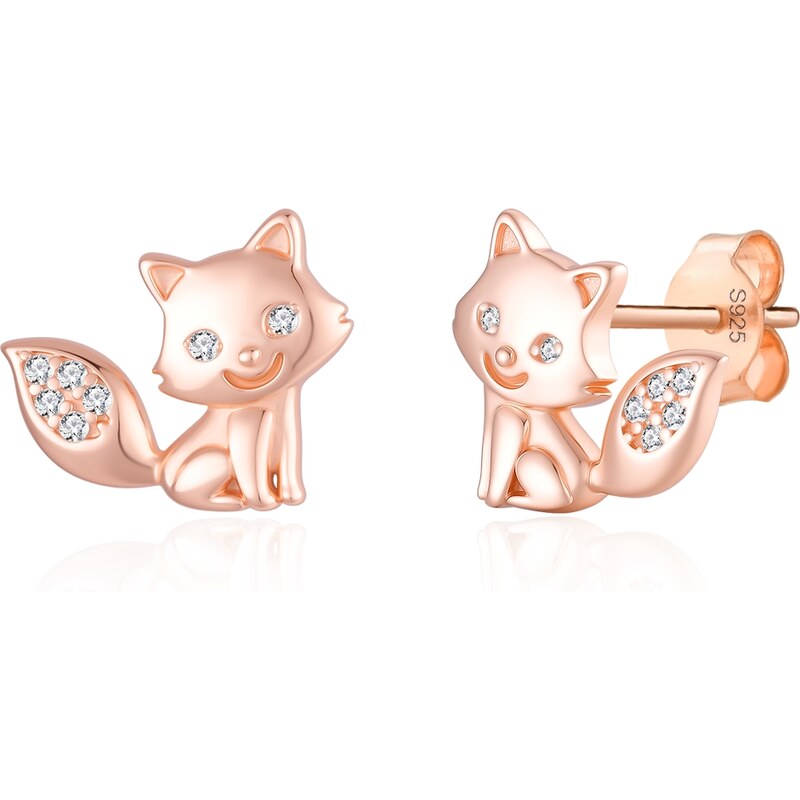 Olivie Strieborné náušnice LÍŠKA ROSE 9700 65451197