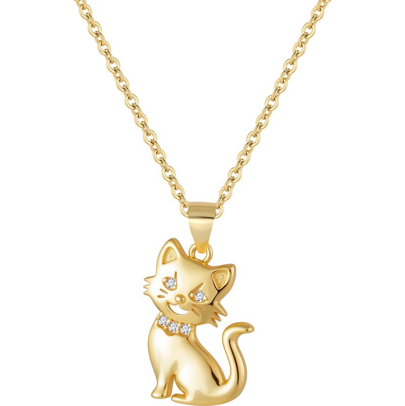 Olivie Strieborný náhrdelník MAČKA GOLD 9693 65451190