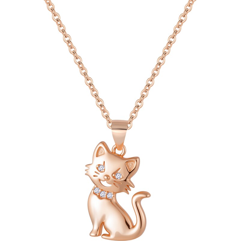 Olivie Strieborný náhrdelník MAČKA ROSE 9694 65451191