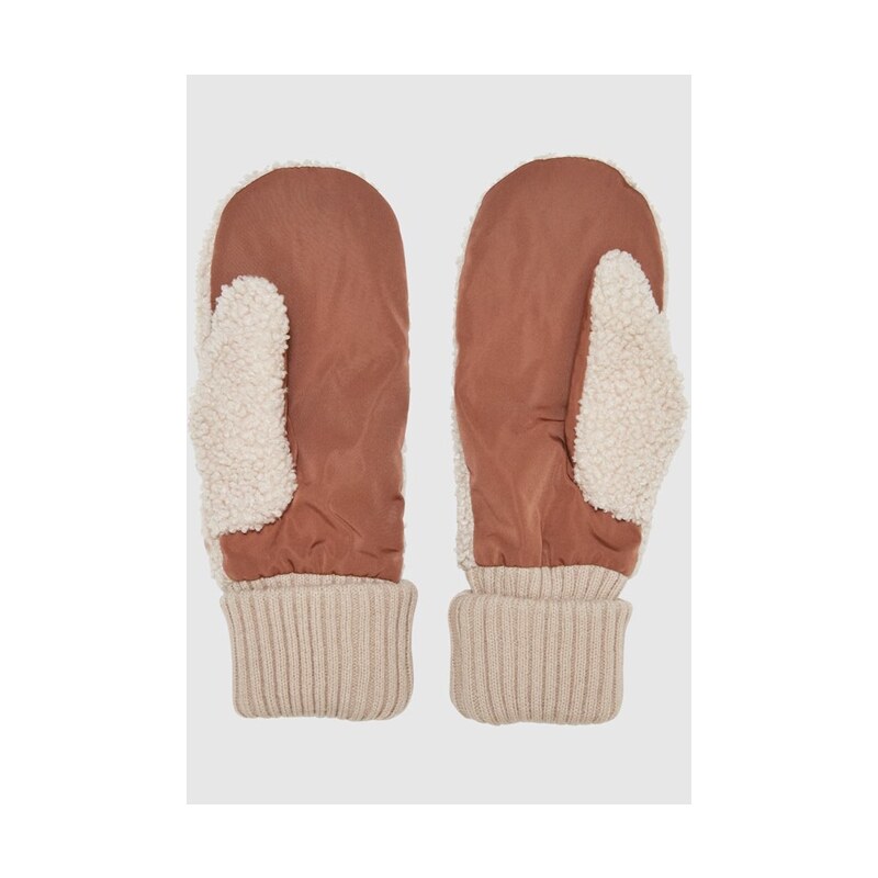 Urban Classics Palčiaky Sherpa Base – toffee 64635411