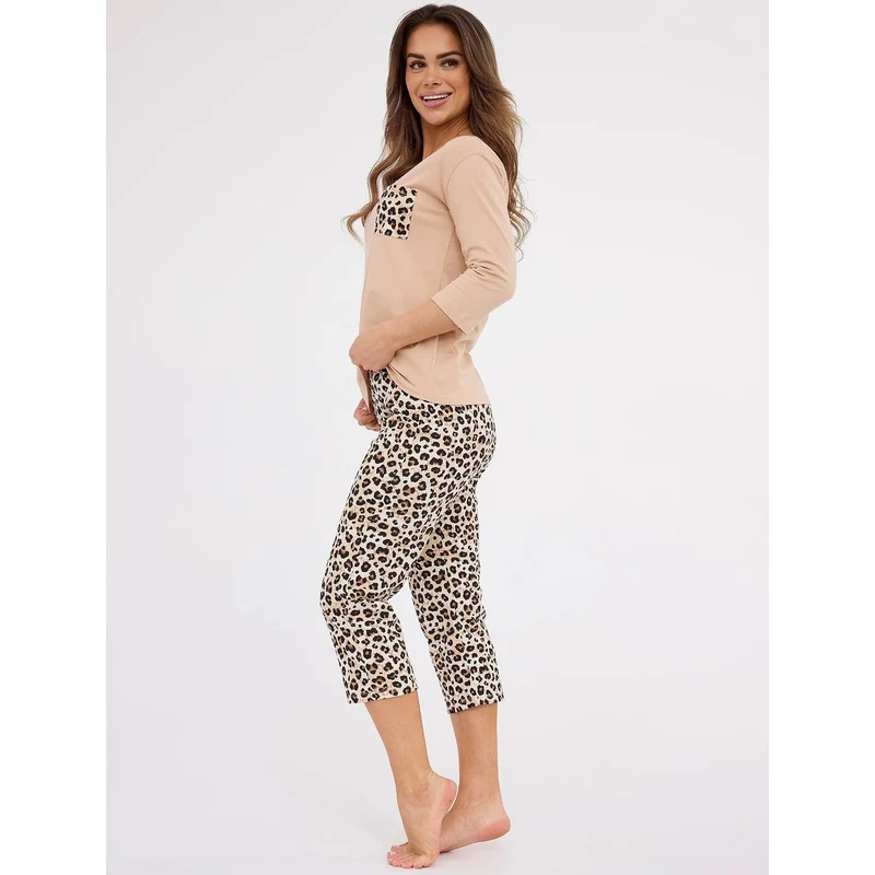 model 21178385 Panther 4 3/4 S2XL dámské pyžamo - Cornette 69485949