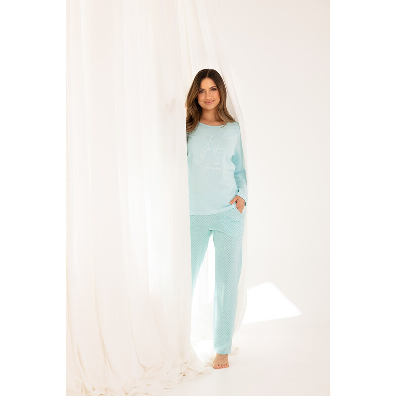 Dámské pyžamo Regina 704 long/r M-XL 69486343