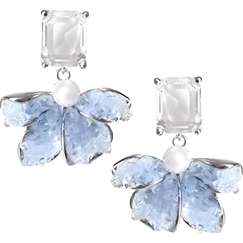SWAROVSKI Elements Swarovski e. visiace náušnice Frozen Meadow, kvety 63313245
