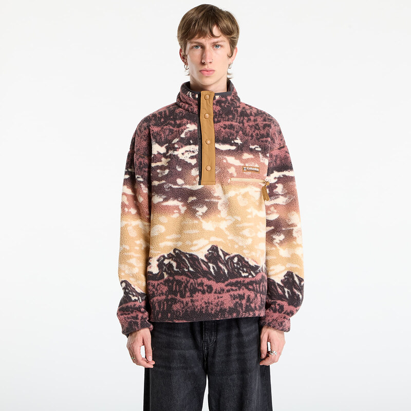 Mikina Columbia Helvetia II Printed Half Snap Fleece Camel Brown 65451122