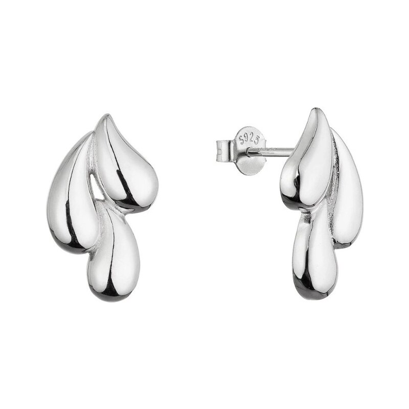 Evolution Group Strieborné visiace náušnice Kvapky 61083 66593528