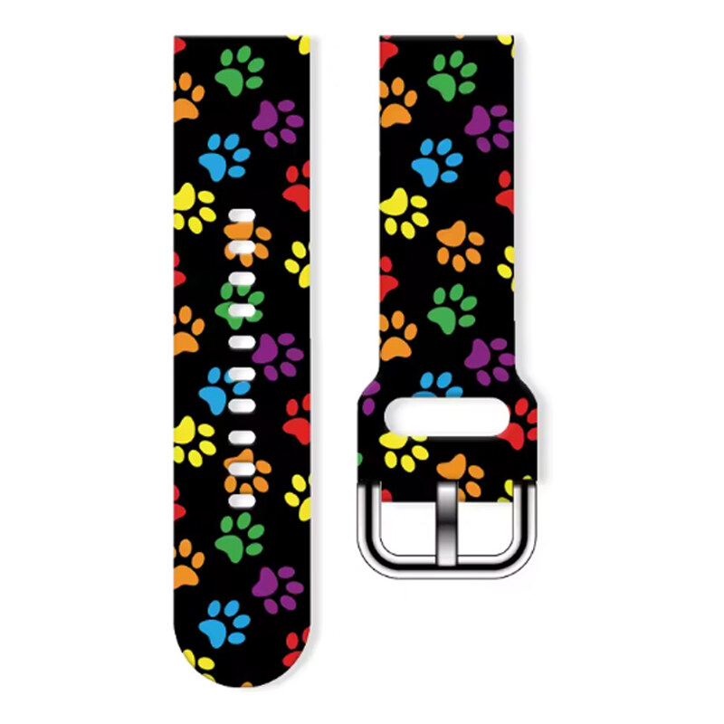 Madvell Silikónový remienok čierny s labkami 20mm 65578370