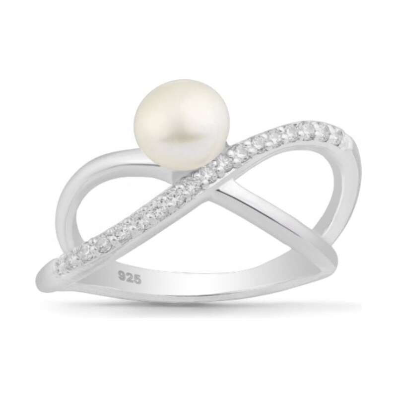 Strieborný prsteň Perla Brillante 65452990