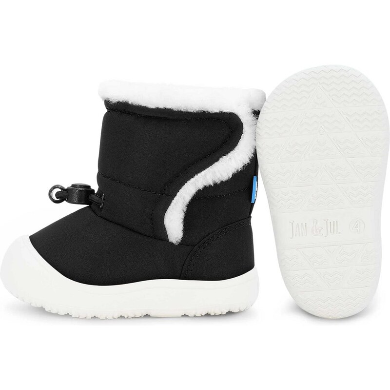 Detské vodeodolné teplé snehule Jan&Jul Stay-Put Trail Booties - Black 65453406