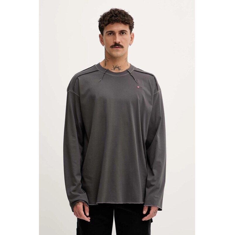 Bavlnené tričko s dlhým rukávom Diesel T-CRAHOR-BOXT-LS-T1 65454019