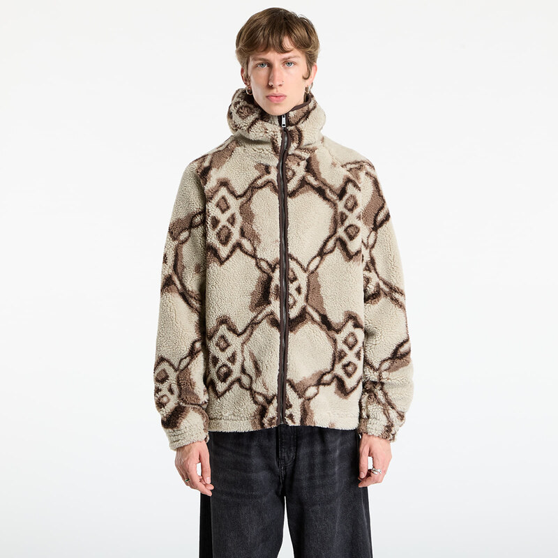 Mikina Daily Paper Burned Shield Sherpa Hoodie Off White S 65454267