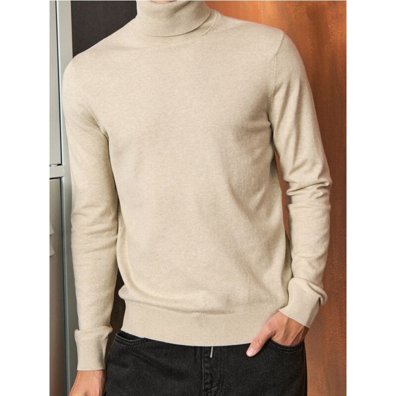 Sinsay - Klasický rolák - krémová 65755819