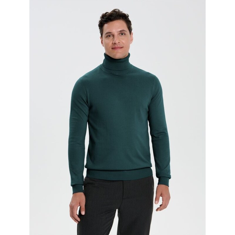 Sinsay - Klasický rolák - modrozelená 65755823