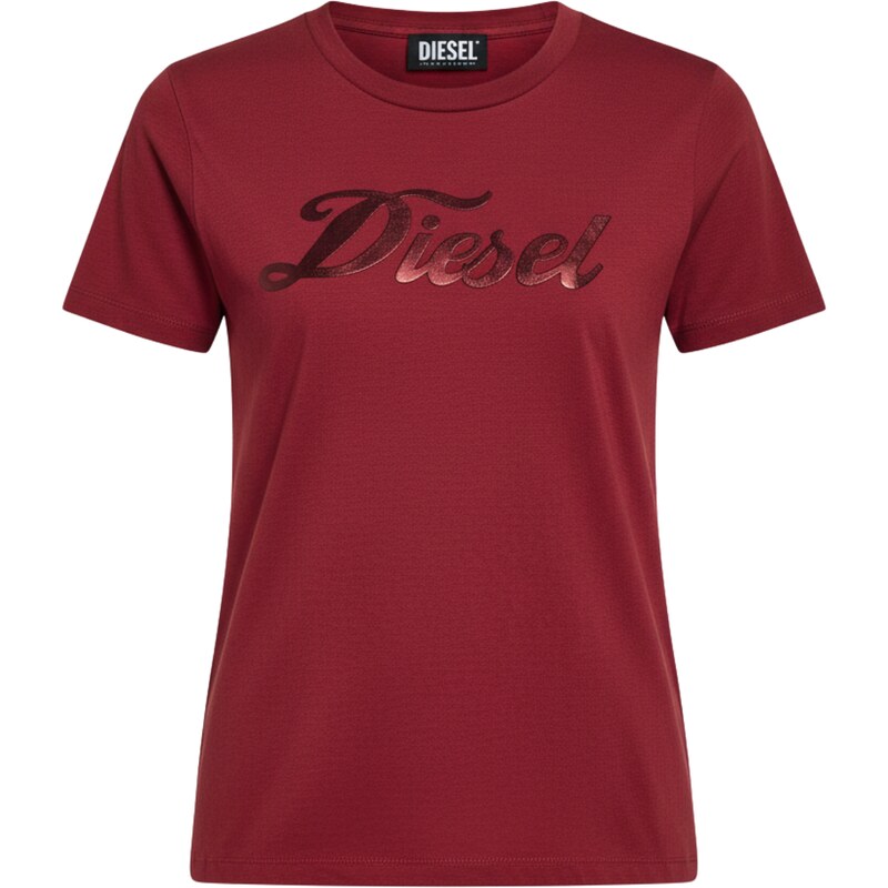 DIESEL Calligraphy Burgundy tričko 64962582