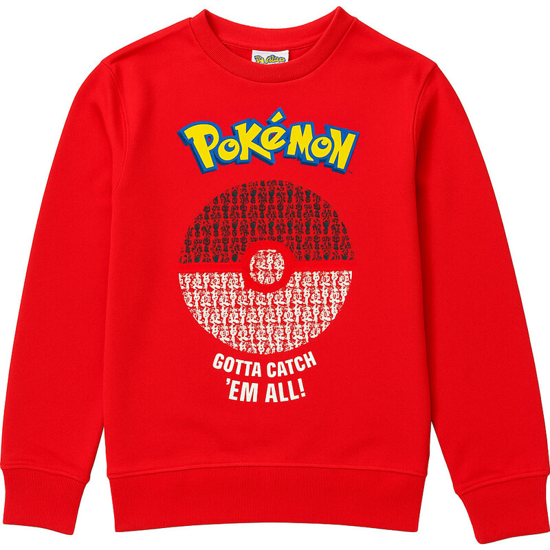 BASIC Červená pánska mikina Pokemon 31209241