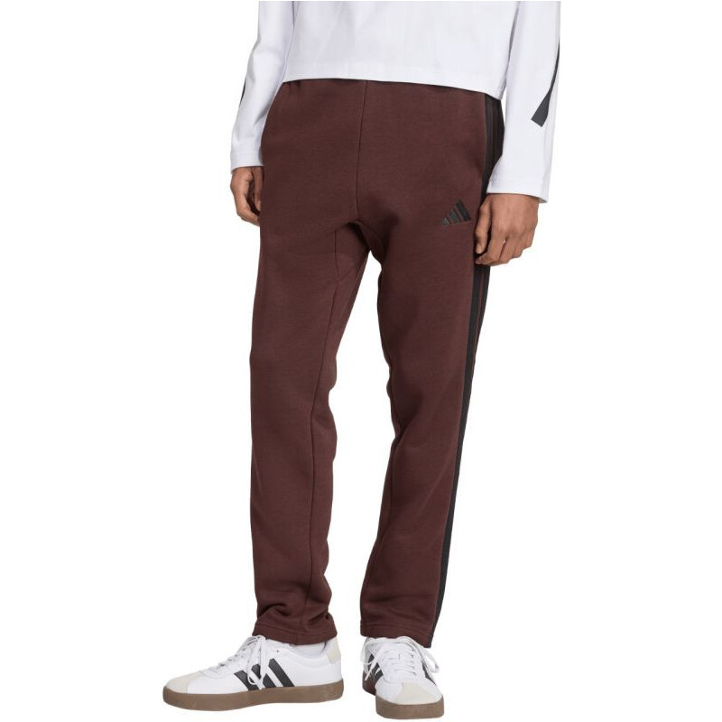 Pánske tričko adidas Essentials 3-Stripes Fleece Brown JX0713 65555692