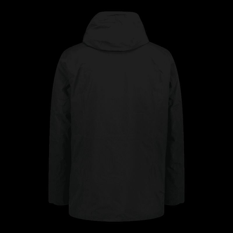 Pánska zimná športová bunda dlhá CMP kabát s kapucňou čierna (34K0157 66086369