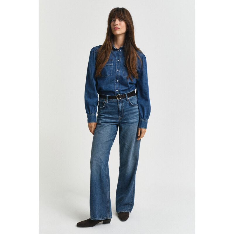 DŽÍNSY GANT RELAXED STRAIGHT JEANS MID BLUE BROKEN IN 64944394