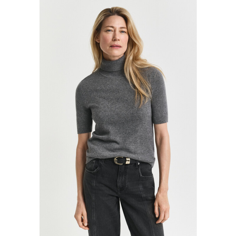 ROLÁK GANT CASHMERE SS TURTLENECK CHARCOAL MELANGE 65300312