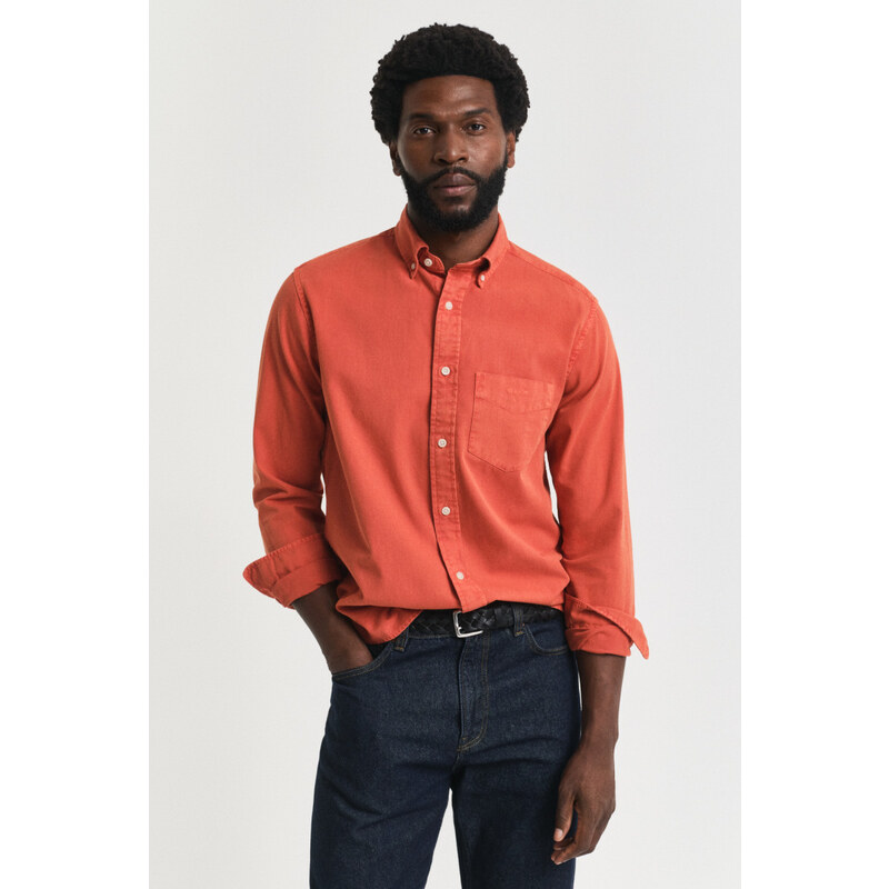 KOŠEĽA GANT REG GMNT DYED TWILL SHIRT DEEP ORANGE 65251844