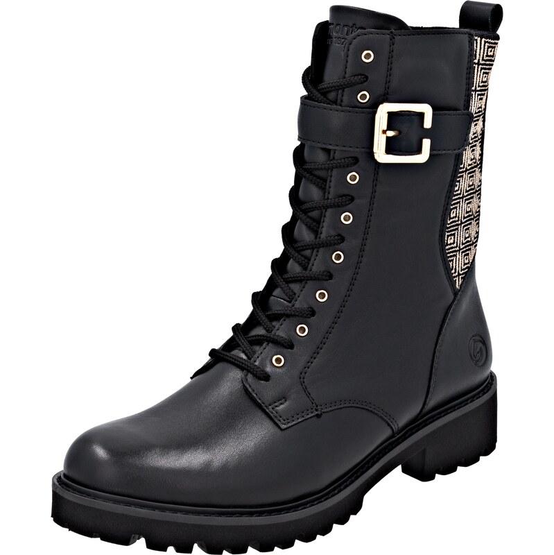 REMONTE Šnurovacie členkové čižmy béžová / čierna 65457160