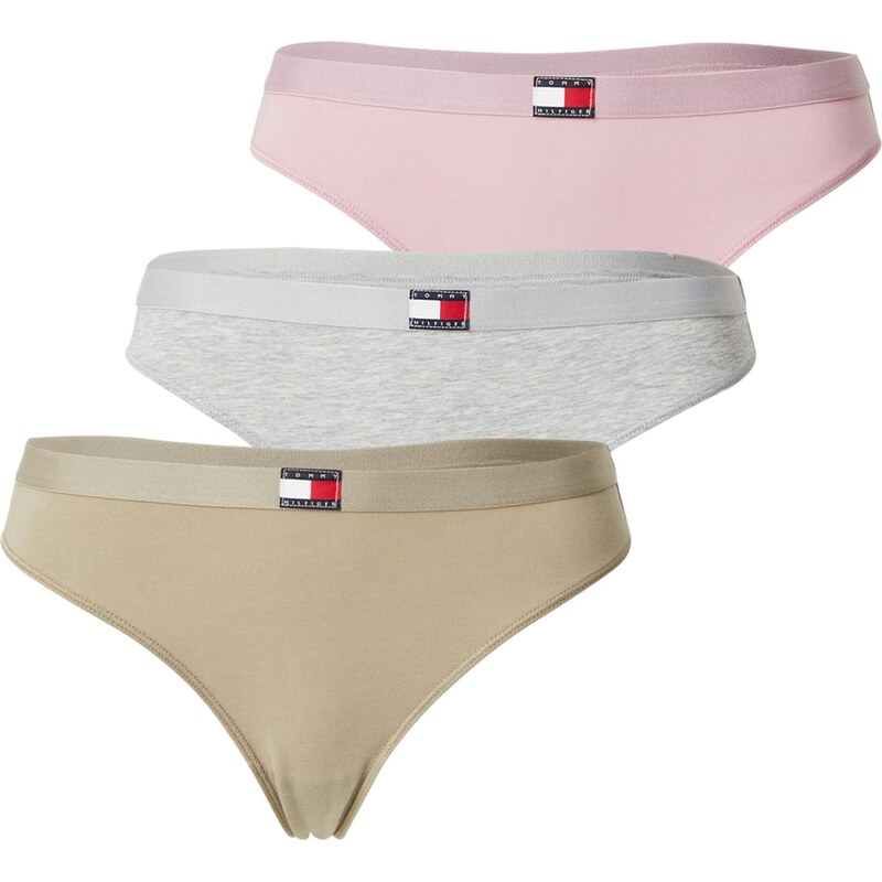 Tommy Hilfiger Underwear Tangá Heritage sivá melírovaná / olivová / 65485232