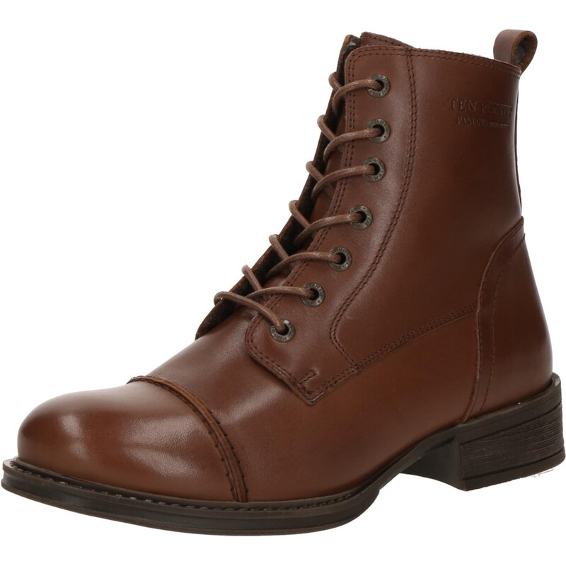 Ten Points Šnurovacie členkové čižmy PANDORA hnedá 65774178