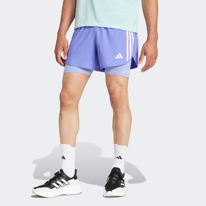 Adidas Own the Run 3-Stripes 2-in-1 Shorts 65457536