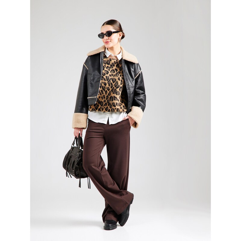 FRNCH PARIS Sveter hnedá / kapučíno / čierna 65922430